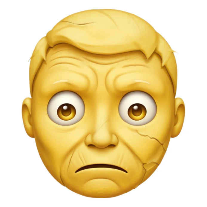 yellow face emoji that's broke financially sticker