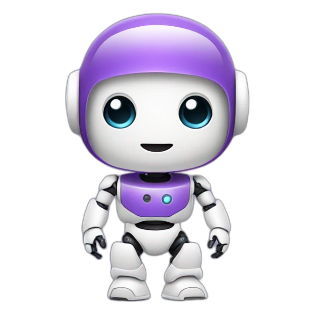 cute-baby-white-purple-robot-q-shape sticker