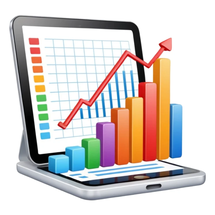 data analyze report chart no technology sticker