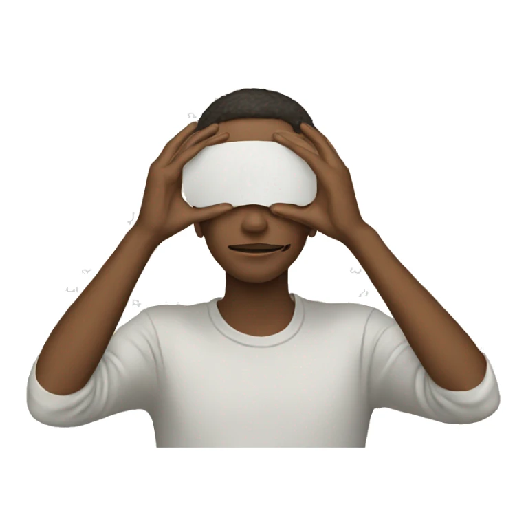 covering eyes  sticker