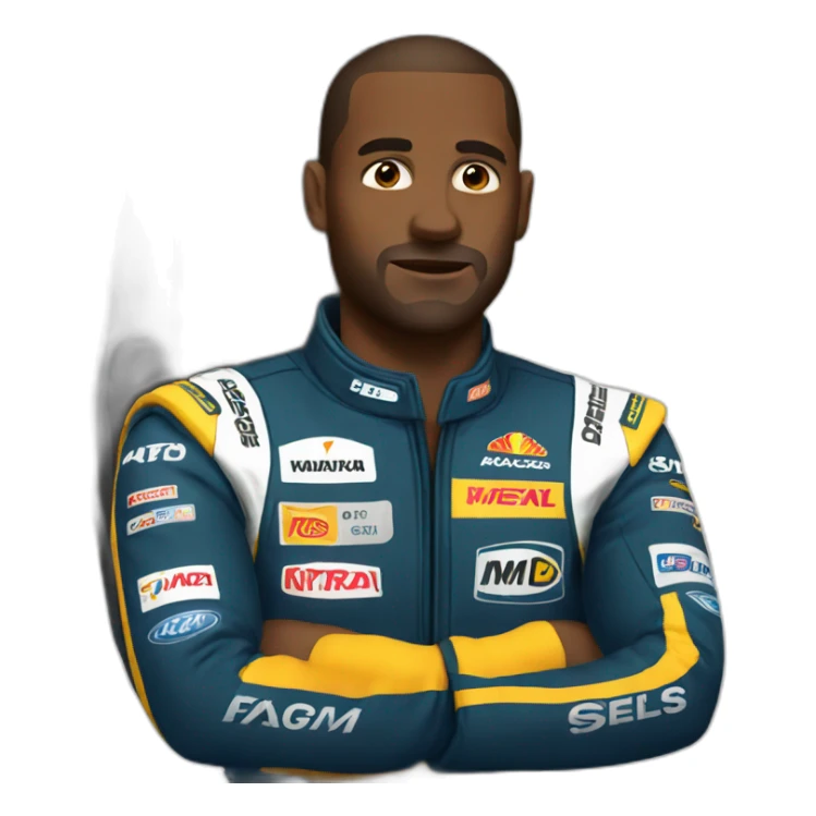 motorsports man huge chest sticker