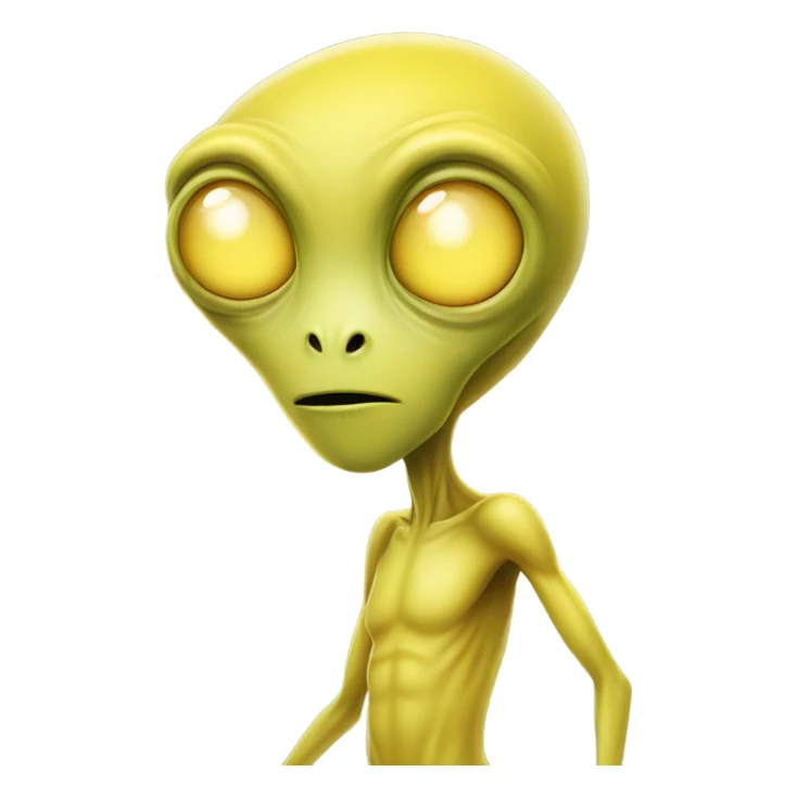 AN ALIEN IN YELLOW sticker