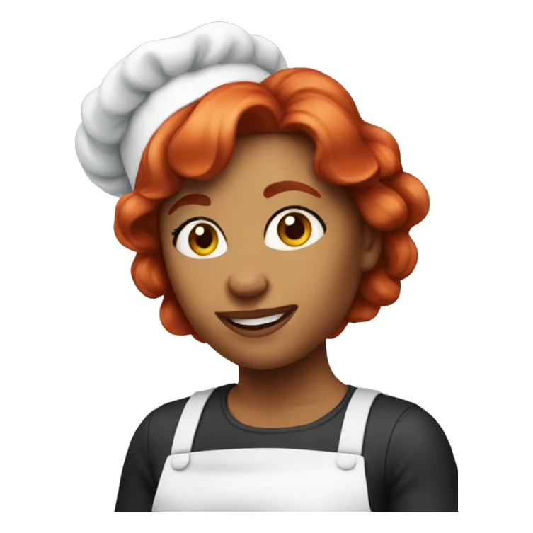 woman baker red hair sticker