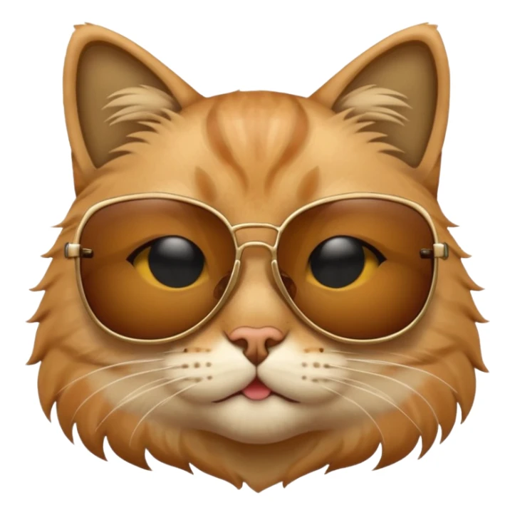 Cat wearing sunglasses sticker