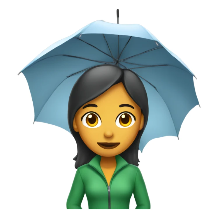 Weather girl  holding umbrella sticker
