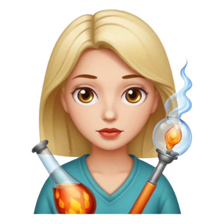 Glass Blower woman sticker