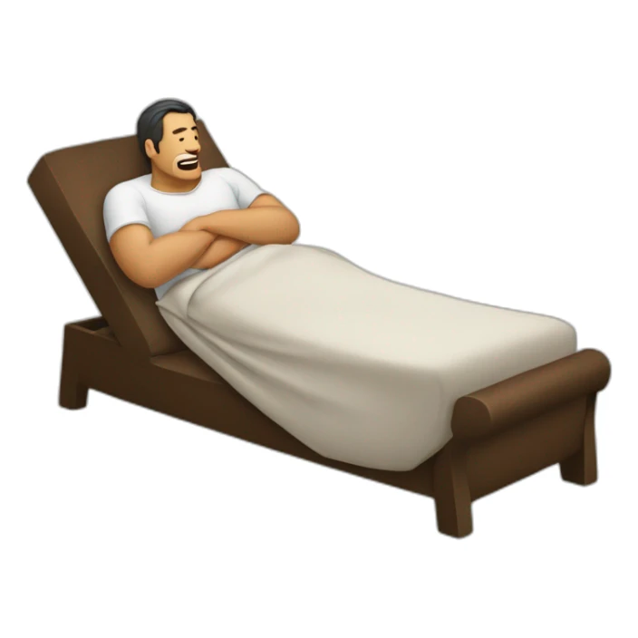 Hombre acostado en una tumbona sticker