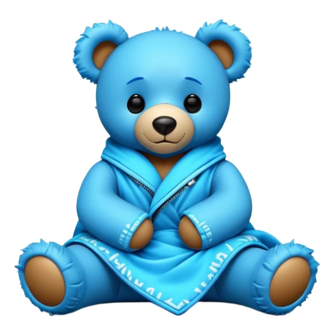 3D, adorable little Pixar style blue neon punk teddy bear wrapped in a comforter, ultra detailed, each lash, eye, and strand of fur is shown in stunning detail as though captured in a timeless photograph, rich textures, visually rich, so lifelike it feels like it could leap off the page at any momen sticker