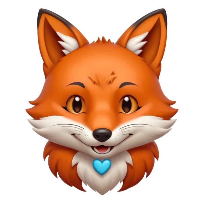 A fox head with heart eyes
The second one should be a fox that is laughing
The third one should be a fox with an athletic body that shows strength, for example
The fourth one should be a fox head that is sleepy and relaxed
The fifth one should be sad with teary eyes sticker