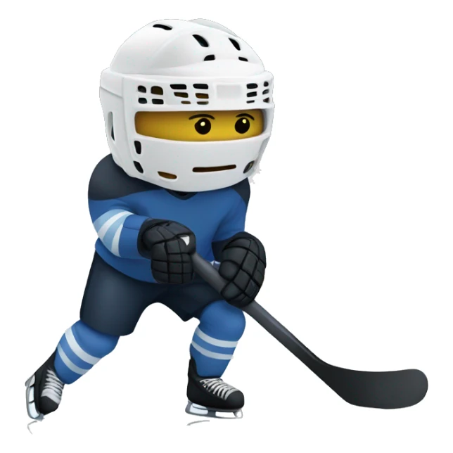 Hockey with ball on ice  sticker