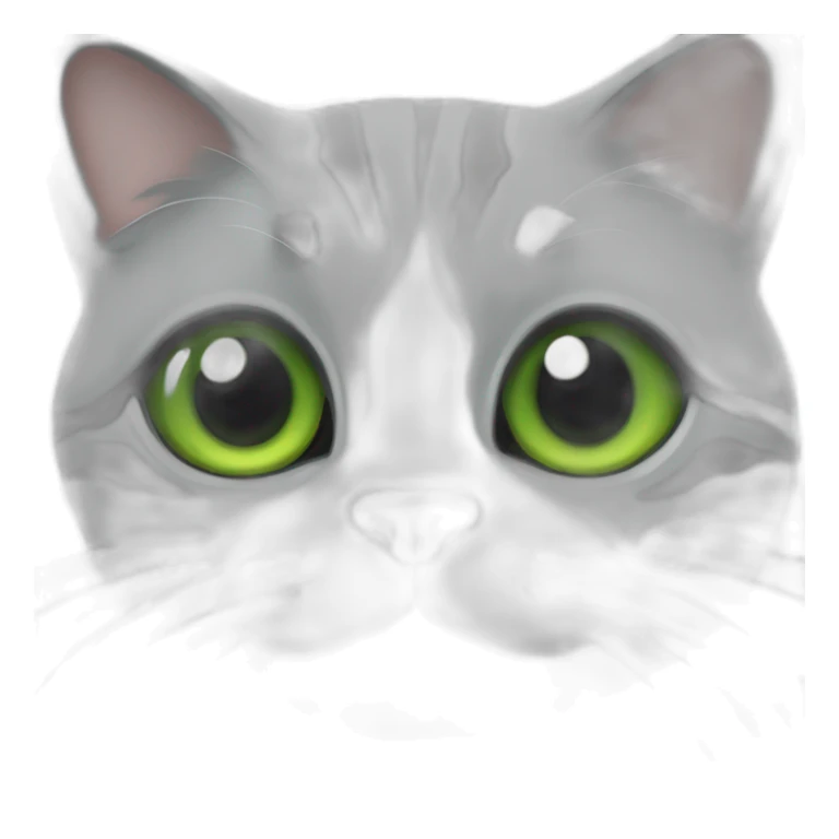 Un Chat gris foncé efreyée avec des yeux verts sticker