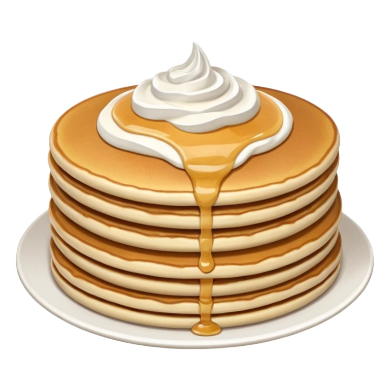 stack of pancakes with whip cream sticker
