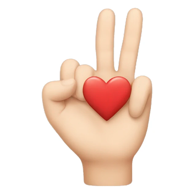 Korean “I Love You” Finger Heart sticker