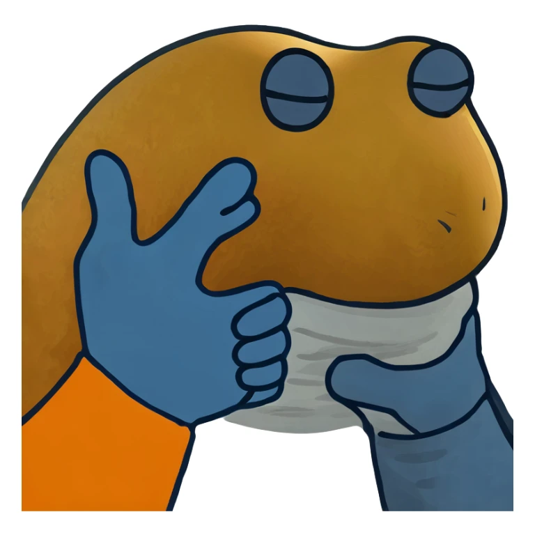 Two stylized hands (orange 🟠 and blue 🔵) clasped in a firm handshake. Minimalist lines, bold colors. Symbolizes partnership, trust, and collaboration. 🤝 sticker