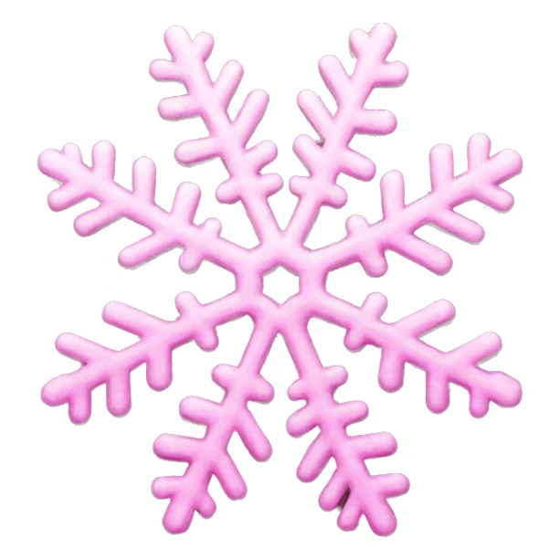 Pink snowflake sticker