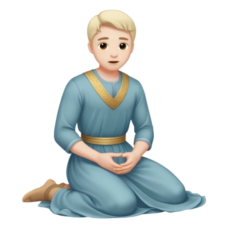 Submissive man on knees wearing female clothes sticker