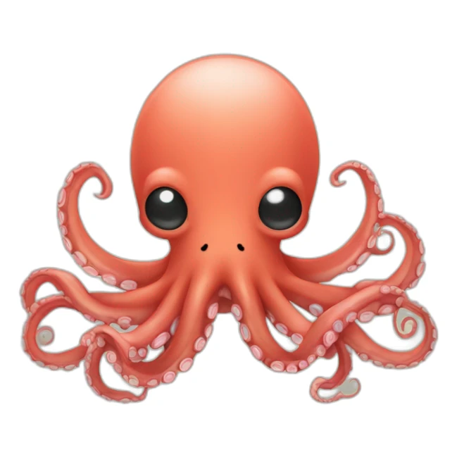 octopus-cute-small-light-red-color-4-limbs sticker