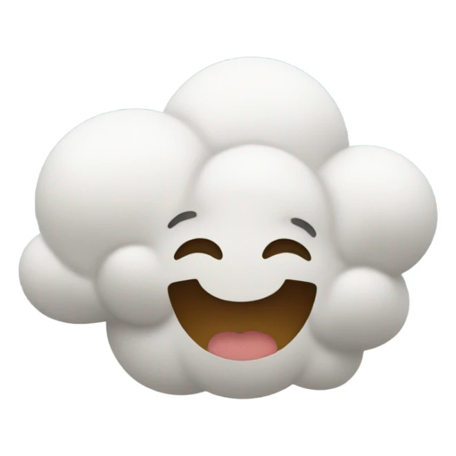 un emojis qui sourit dans les nuages sticker