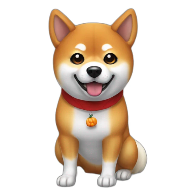 Shiba déguisement fantôme Halloween sticker