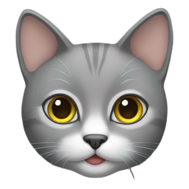 Grey cat sticker