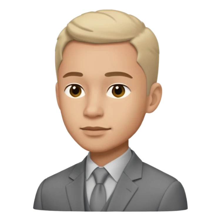 Man in suit half-side sticker