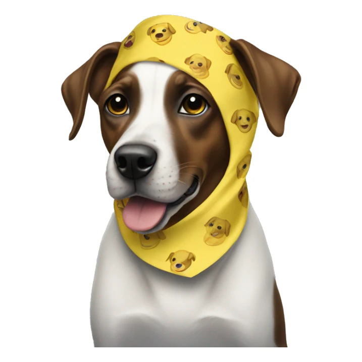 Dog with banana bandana sticker