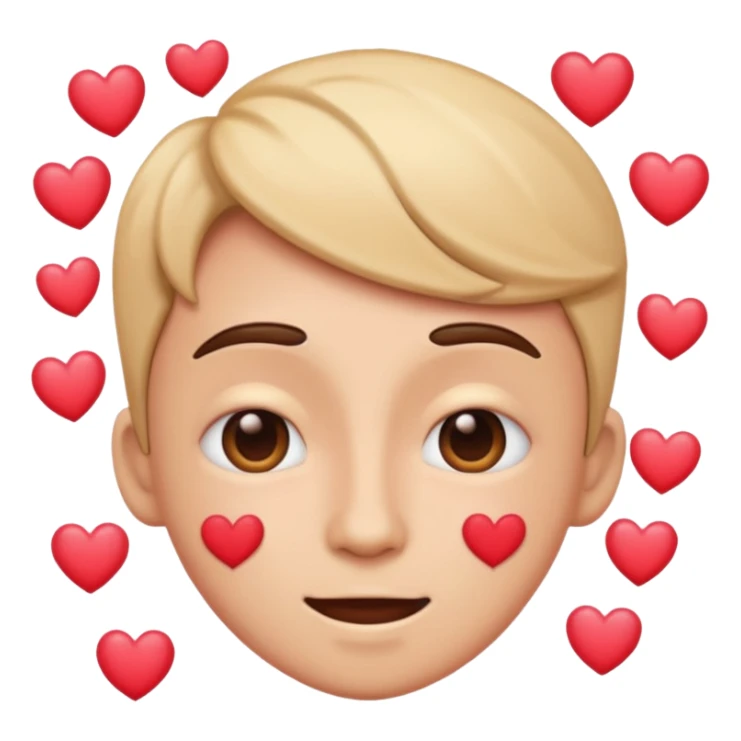 Shaking face emoji with hearts instead of eyes sticker