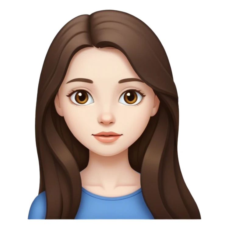  beautiful pale brunette girl with long hair 💁🏻‍♀️ sticker