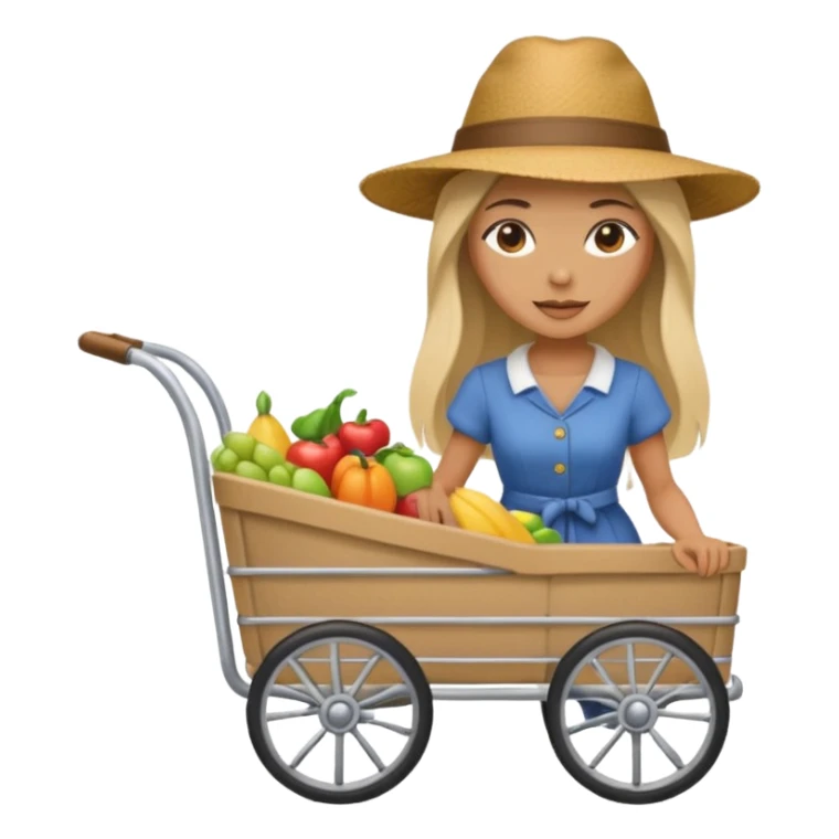 mujer empujando un carro por la parte trasera sticker