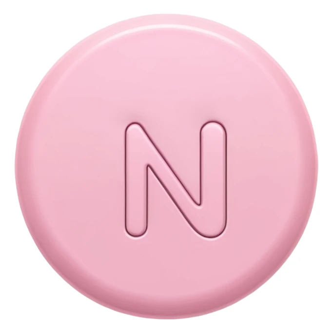 Netflix aesthetic "N" in pastel pink sticker