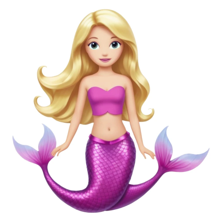 barbie merliah summers with a pink mermaid tail sticker
