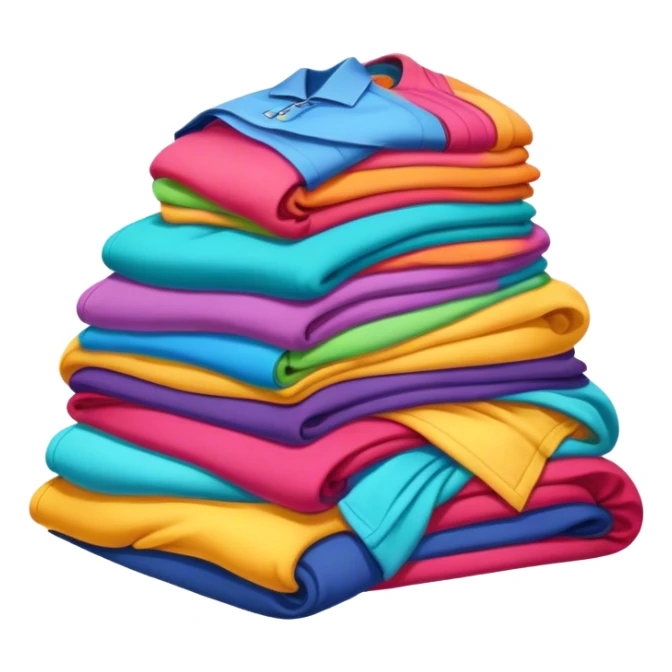 pile of colorfull clothes sticker