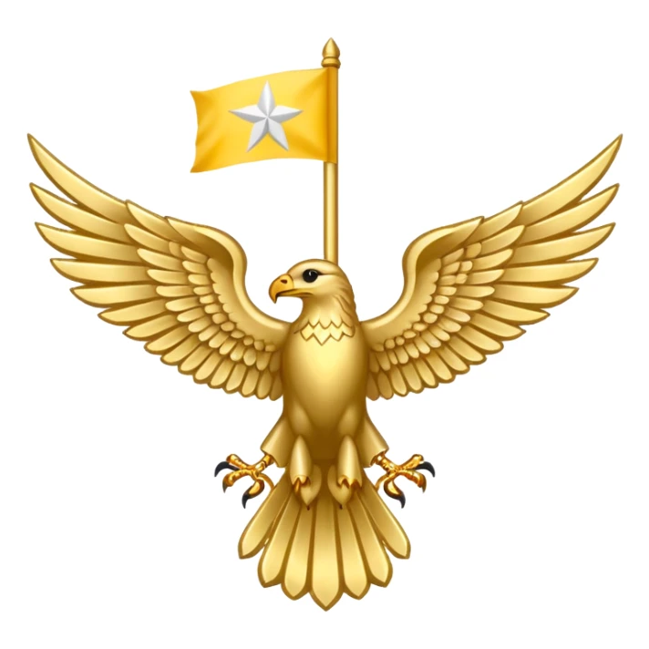 Faravahar Gold with white flag as a background sticker