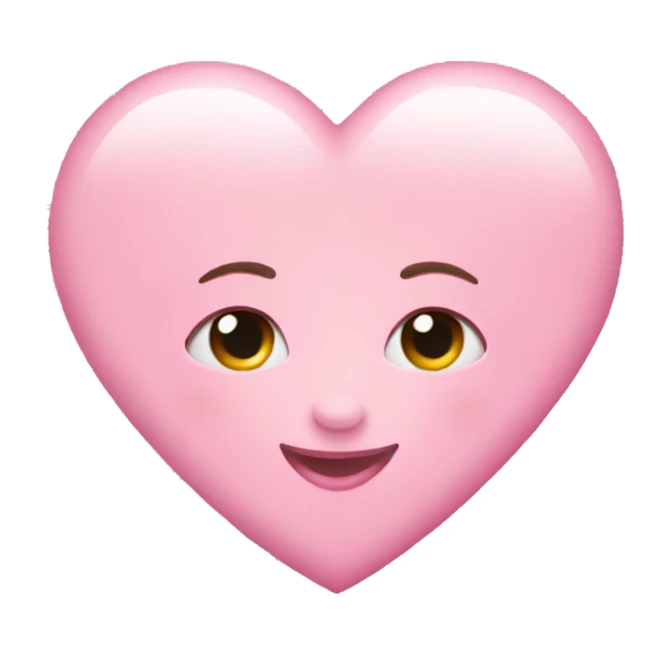 baby pink love heart  sticker