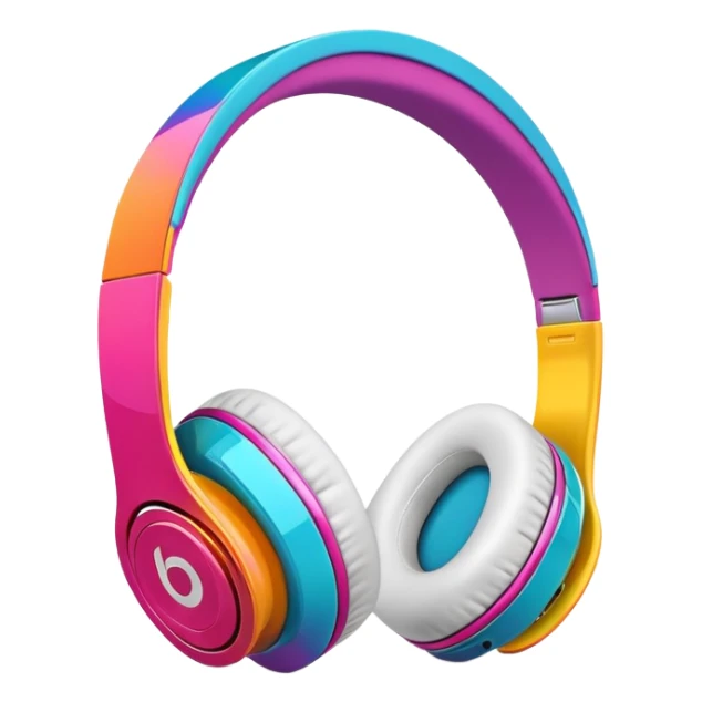 colorful Beats headphones sticker