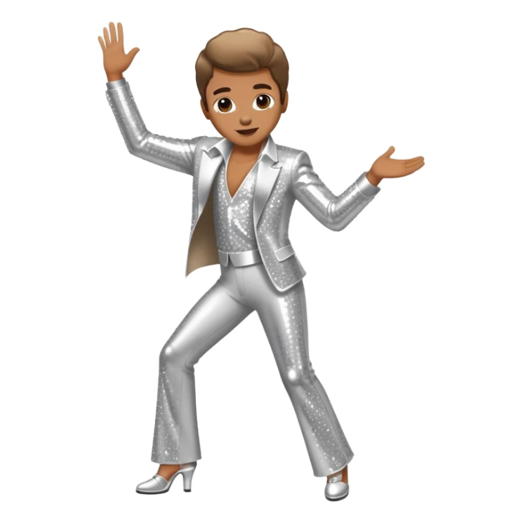dancing person in disco outfit sticker