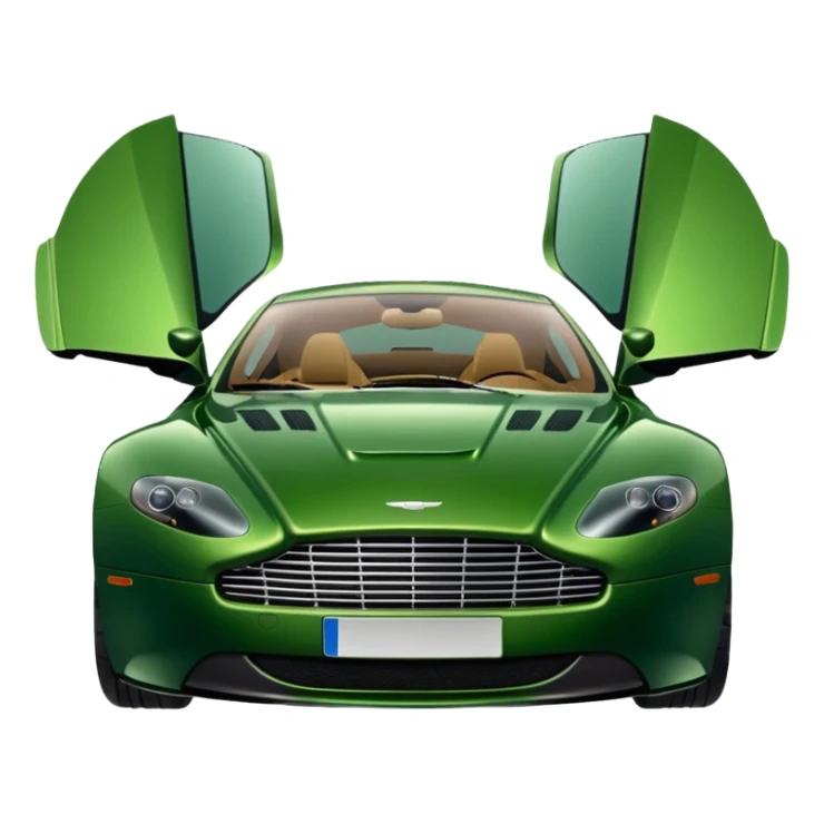 green aston martin doors open sticker