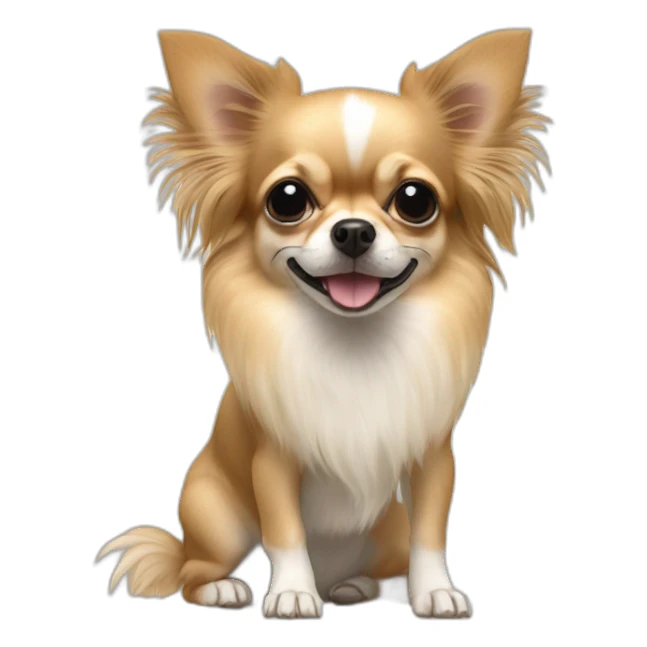 Long hair sand chihuahua napoleon sticker