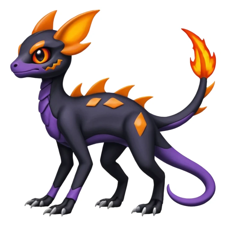 Shiny Duskull-Salandit-Umbreon-Fakémon-hybrid-creature (full body)  sticker