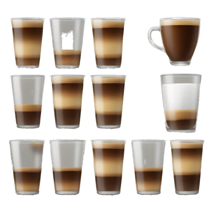 New Year’s glass filled with coffee sticker