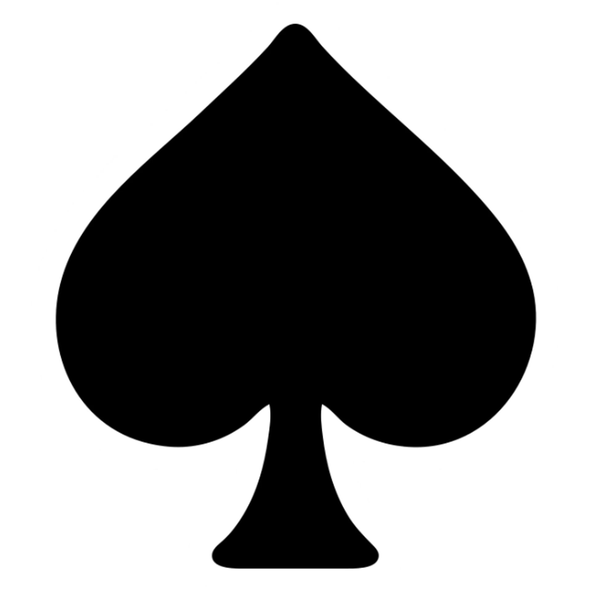 bold and simple playing card suit symbol, like a spade or heart sticker