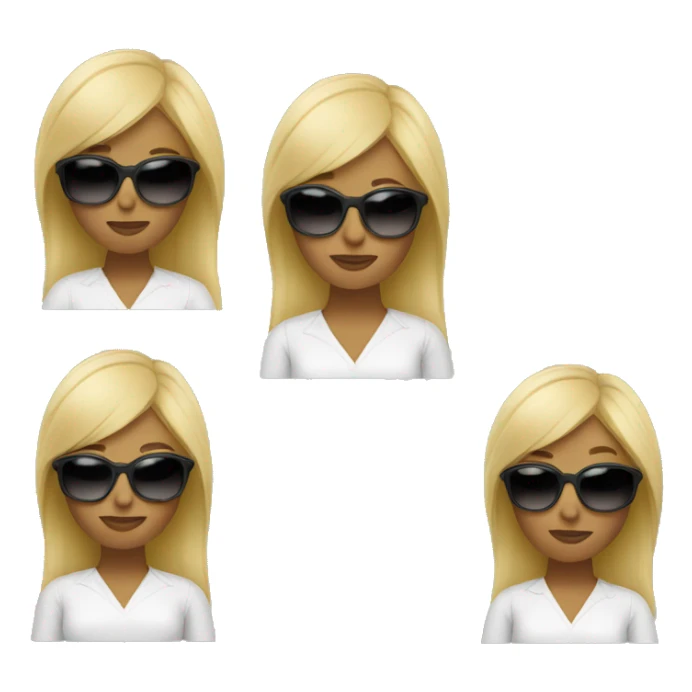 Blonde woman with sunglasses  sticker