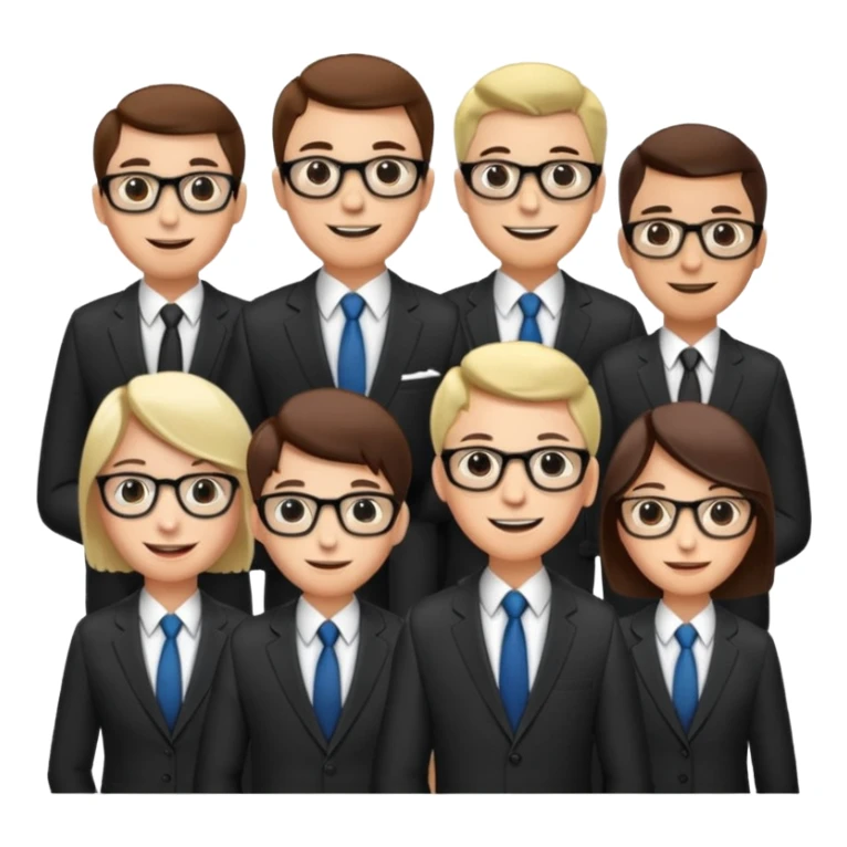 People in suits wearing glasses sticker