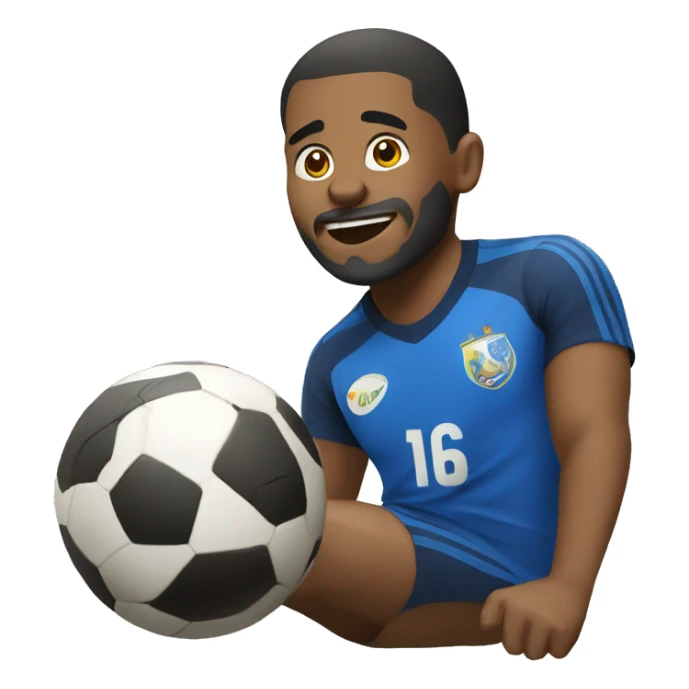 criança jogando bola sticker