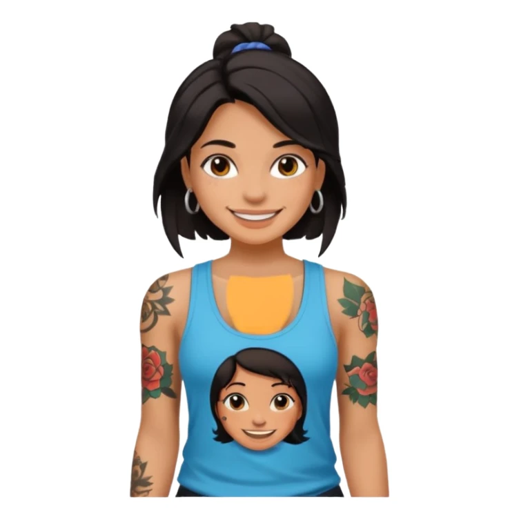 tattooed tourist girl sticker