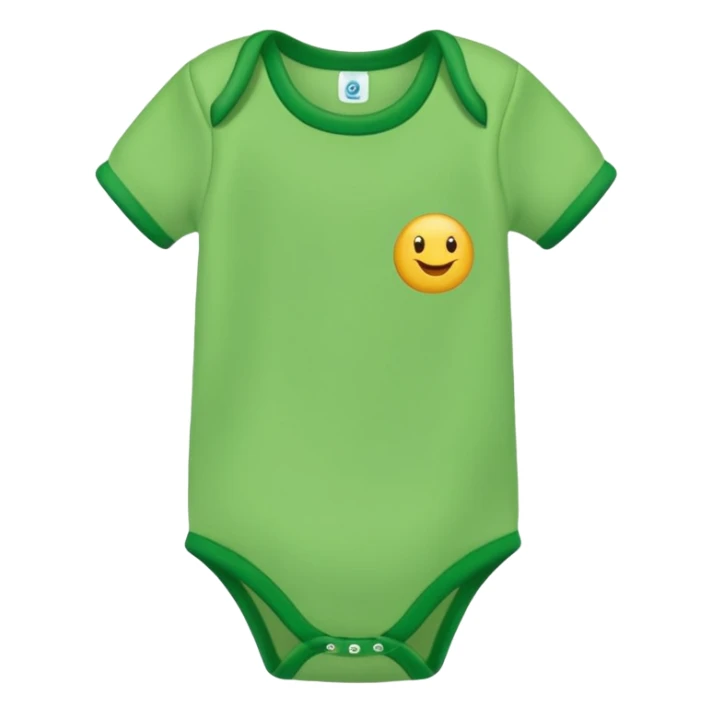 
Plain green baby’s onesie shirt sticker