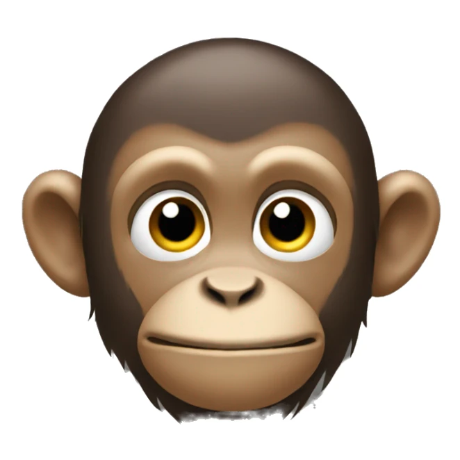 a monkey with hair and lipstick on  sticker