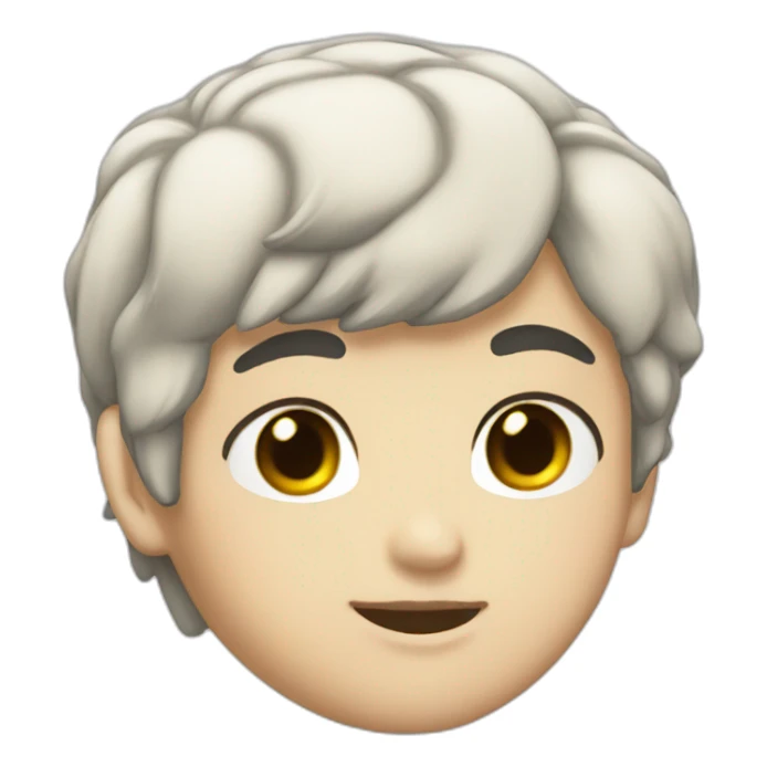 Black hair white skin gay kiss sticker