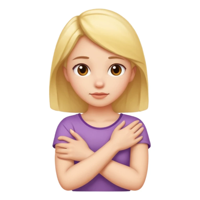 arms crossed holding neck girl sticker