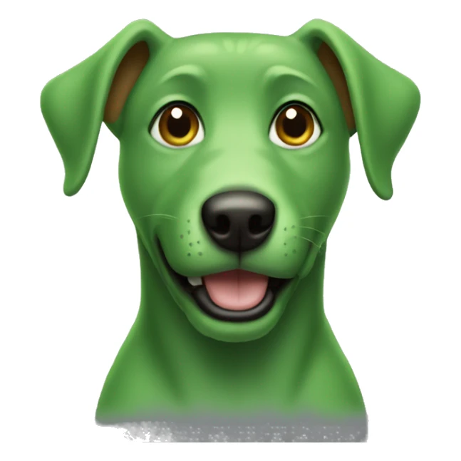 Green dog sticker